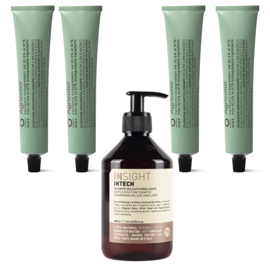 Kit Promoțional: 4 Vopsele Agricolor + Șampon Blând Emolient 400 ml la doar 10 lei